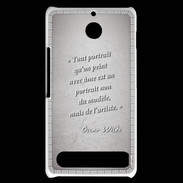 Coque Sony Xperia E1 Portrait Ame Gris Citation Oscar Wilde