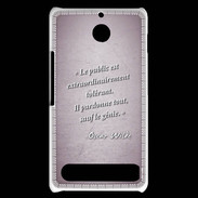 Coque Sony Xperia E1 Public génie Rose Citation Oscar Wilde