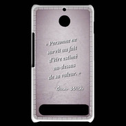 Coque Sony Xperia E1 Survie valeur Rose Citation Oscar Wilde