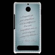 Coque Sony Xperia E1 Sympathiser Turquoise Citation Oscar Wilde