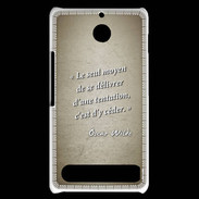 Coque Sony Xperia E1 Tentation Sepia Citation Oscar Wilde