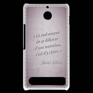 Coque Sony Xperia E1 Tentation Rose Citation Oscar Wilde