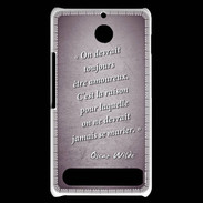 Coque Sony Xperia E1 Toujours amoureux Violet Citation Oscar Wilde