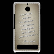 Coque Sony Xperia E1 Toujours amoureux Sepia Citation Oscar Wilde