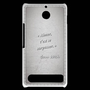 Coque Sony Xperia E1 Aimer Gris Citation Oscar Wilde