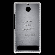 Coque Sony Xperia E1 Aimer Noir Citation Oscar Wilde
