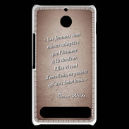 Coque Sony Xperia E1 Femmes émotions Rouge Citation Oscar Wilde