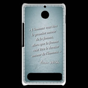 Coque Sony Xperia E1 Homme veut Turquoise Citation Oscar Wilde