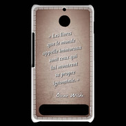 Coque Sony Xperia E1 Les livres Rouge Citation Oscar Wilde