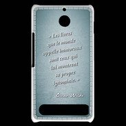 Coque Sony Xperia E1 Les livres Turquoise Citation Oscar Wilde