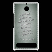 Coque Sony Xperia E1 Les livres Vert Citation Oscar Wilde