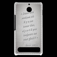 Coque Sony Xperia E1 Maison coeur Gris Citation Oscar Wilde