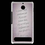 Coque Sony Xperia E1 Maison coeur Rose Citation Oscar Wilde