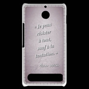 Coque Sony Xperia E1 Résister Rose Citation Oscar Wilde