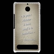 Coque Sony Xperia E1 Résister Sepia Citation Oscar Wilde