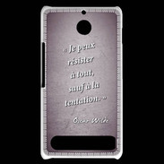 Coque Sony Xperia E1 Résister Violet Citation Oscar Wilde