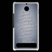 Coque Sony Xperia E1 Saint pêcheur Bleu Citation Oscar Wilde