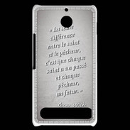 Coque Sony Xperia E1 Saint pêcheur Gris Citation Oscar Wilde