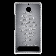 Coque Sony Xperia E1 Saint pêcheur Noir Citation Oscar Wilde