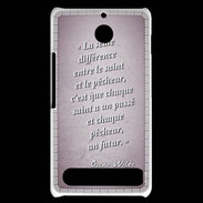 Coque Sony Xperia E1 Saint pêcheur Rose Citation Oscar Wilde