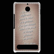 Coque Sony Xperia E1 Saint pêcheur Rouge Citation Oscar Wilde