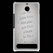Coque Sony Xperia E1 Vie art Gris Citation Oscar Wilde