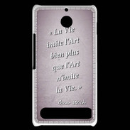 Coque Sony Xperia E1 Vie art Rose Citation Oscar Wilde