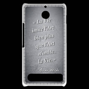 Coque Sony Xperia E1 Vie art Noir Citation Oscar Wilde