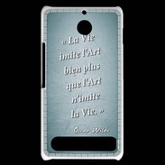 Coque Sony Xperia E1 Vie art Turquoise Citation Oscar Wilde