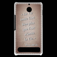 Coque Sony Xperia E1 Vie art Rouge Citation Oscar Wilde