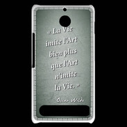 Coque Sony Xperia E1 Vie art Vert Citation Oscar Wilde