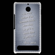 Coque Sony Xperia E1 Vraie valeur Bleu Citation Oscar Wilde