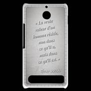 Coque Sony Xperia E1 Vrai valeur Gris Citation Oscar Wilde
