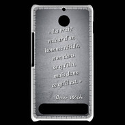 Coque Sony Xperia E1 Vraie valeur Noir Citation Oscar Wilde
