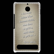 Coque Sony Xperia E1 Vraie valeur sepia Citation Oscar Wilde