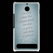 Coque Sony Xperia E1 Vraie valeur Turquoise Citation Oscar Wilde