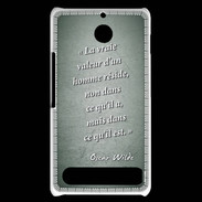 Coque Sony Xperia E1 Vraie valeur Vert Citation Oscar Wilde