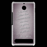 Coque Sony Xperia E1 Vraie valeur Violet Citation Oscar Wilde
