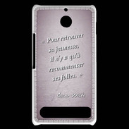 Coque Sony Xperia E1 Jeuness folie Rose Citation Oscar Wilde