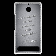 Coque Sony Xperia E1 La conversation Noir Citation Oscar Wilde