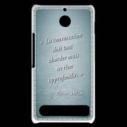 Coque Sony Xperia E1 La conversation Turquoise Citation Oscar Wilde