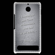Coque Sony Xperia E1 La musique Noir Citation Oscar Wilde