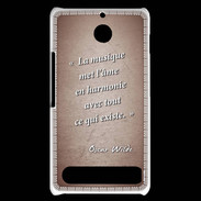 Coque Sony Xperia E1 La musique Rouge Citation Oscar Wilde