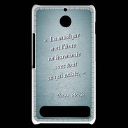 Coque Sony Xperia E1 La musique Turquoise Citation Oscar Wilde