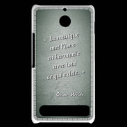 Coque Sony Xperia E1 La musique Vert Citation Oscar Wilde