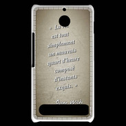 Coque Sony Xperia E1 Quart d'heure Sepia Citation Oscar Wilde