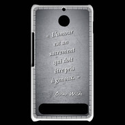 Coque Sony Xperia E1 Sacrement amour Noir Citation Oscar Wilde