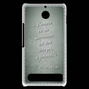 Coque Sony Xperia E1 Sacrement amour Vert Citation Oscar Wilde