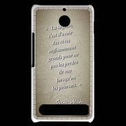 Coque Sony Xperia E1 Sagesse rêves Sepia Citation Oscar Wilde