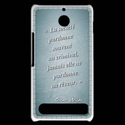 Coque Sony Xperia E1 Société rêveur Turquoise Citation Oscar Wilde